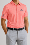 Coral Stripe Polo